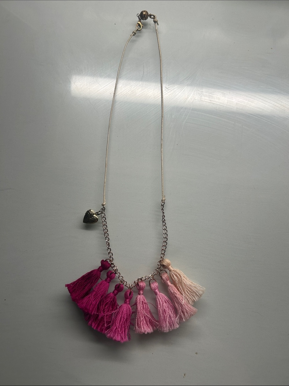 Pink Ombre Tassel Pendant Necklace - Women Jewelry